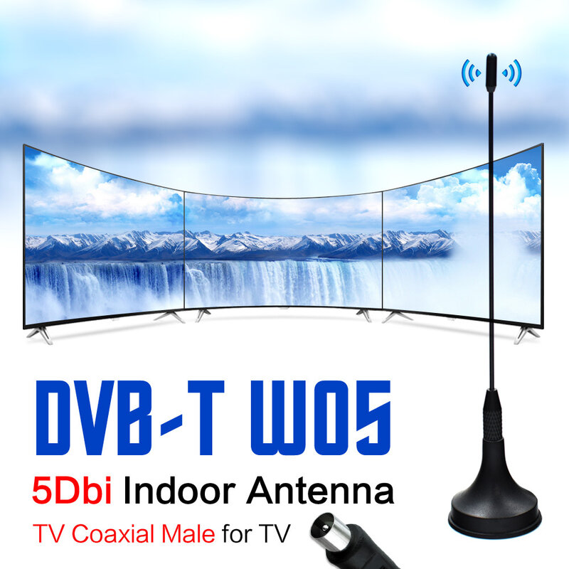 Kebidu New Freeview HDTV Digital Indoor Signal Receiver 5dBi DVB-T Mini TV Antenna Aerial Booster CMMB Televison Receivers
