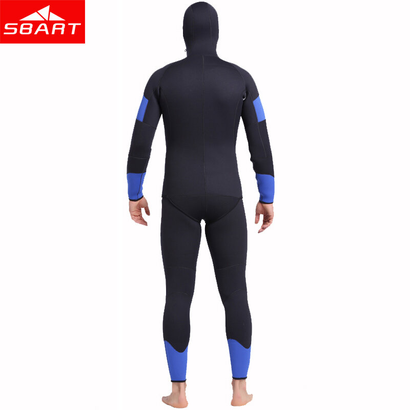 Sbart Professionele 5Mm Neopreen Wetsuit Voor Onderwatervissers Zwemmen Onderwater Duikuitrusting Suit Set Mannen Snorkelen Nat Pak K