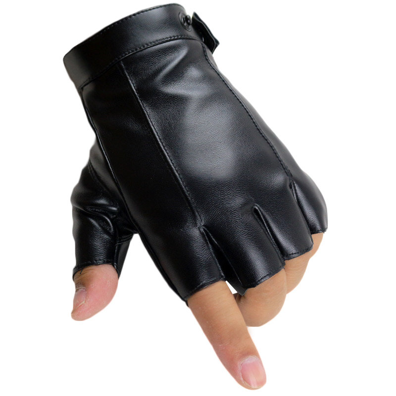 LONGSONGO Marke Neue Mode Halb Finger Handschuhe Unisex Leder Finger Handschuhe Fahren Outdoor Handschuhe Guantes de cuero