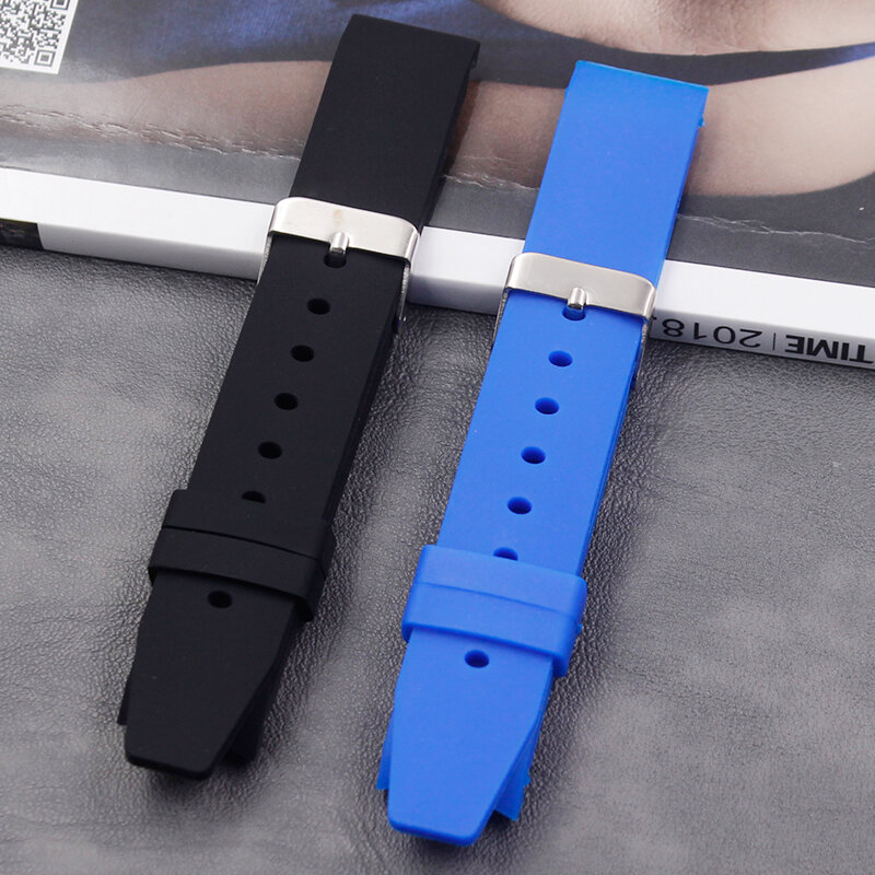 Accessori per orologi 20mm accessori per fibbia con cinturino curvo in gomma siliconica impermeabile per uomo e donna