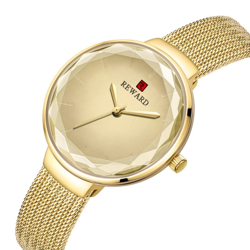 2020 Nieuwe Fashion Brand Luxe Rose Gold Horloges Blauwe Uur Mesh Staal Vrouwen Dames Casual Jurk Prisma Quartz Horloge Reloj mujer