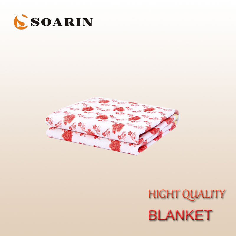SOARIN-manta eléctrica con calefacción eléctrica, cobija con calefacción de 220v, cobija de felpa, colchón eléctrico