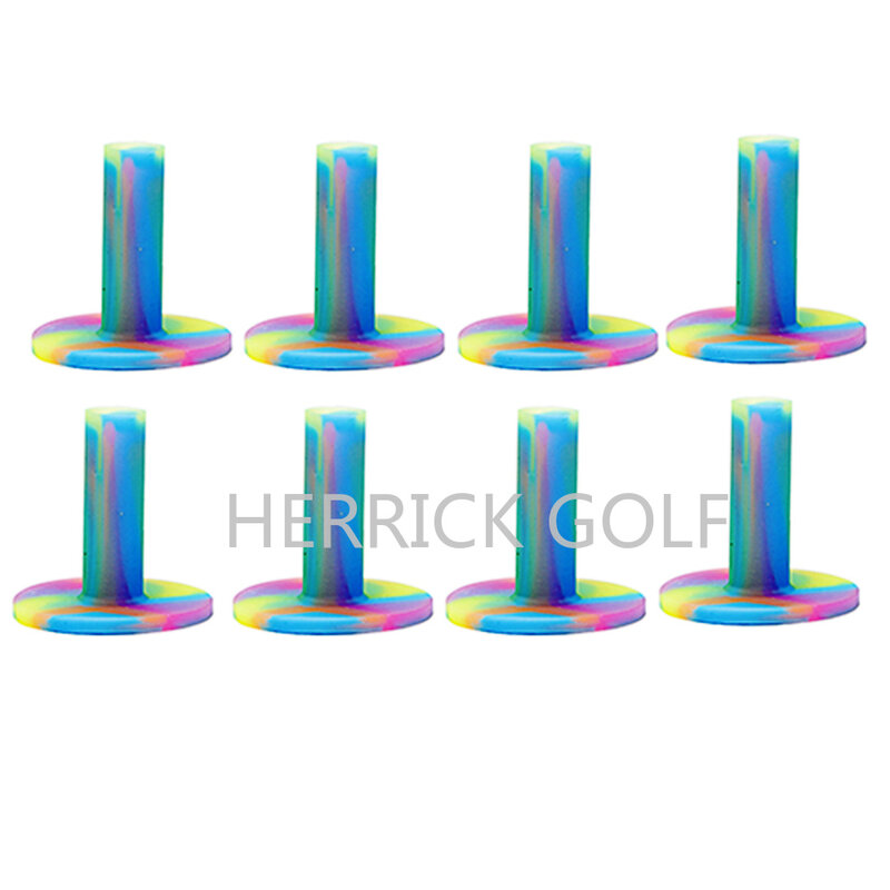 Lote de 3 unids/pack de camisetas de Golf de goma de 54mm/70mm, soporte para pelota de golf, para entrenamiento de colores, envío gratis