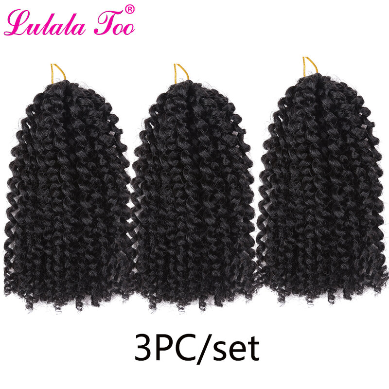 8inch Kinky Curly Ombre Hair Crochet Braid Marleybob Synthetic Braiding Hair Extensions For Women 60 Strands/Pack 3pcs/set 