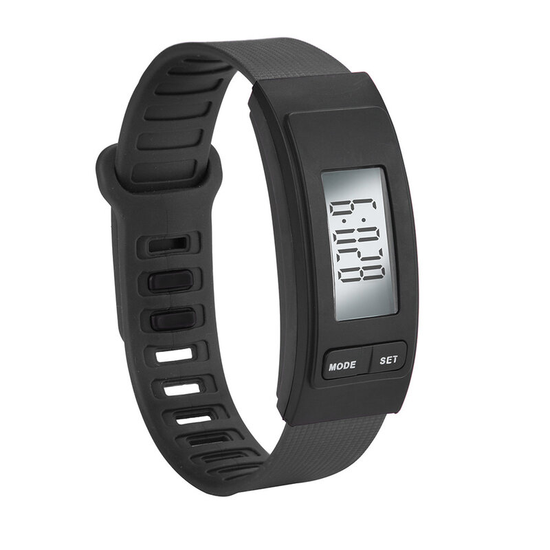 Часы с браслетом, шагомером, счетчиком калорий, цифровым ЖК-дисплеем, спортивные часы для фитнеса QC7, 2019