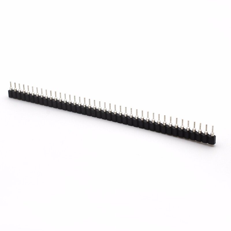 10 unids/lote de conectores de Pin hembra de 2,54mm, fila única de 40 Pines, 2,54mm, 1x40, Envío Gratis