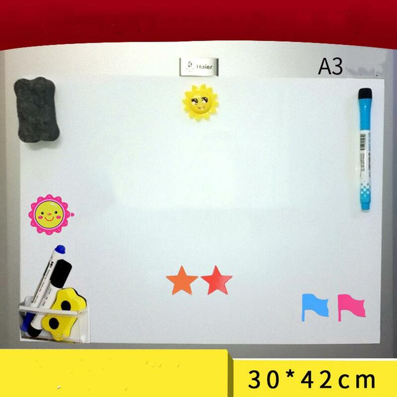 Refrigerador de tablero magnético, imán de nevera, Bloc de notas A3, Flexible, impermeable, para niños, dibujo R20