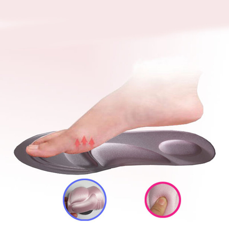 4D Spons Lembut Sol Tinggi Tumit Sepatu Pad Pain Relief Insert Cushion Pad Beberapa Warna Yang Tersedia