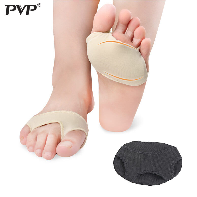 PVP-plantillas de Gel de tela para metatarso, almohadillas de bola, soporte para el dolor en el antepié, cuidado de los pies delanteros, 1 par