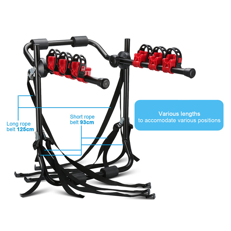 3-supports de montage de coffre de vélo support de vélo Installation rapide support de stockage supports de voiture