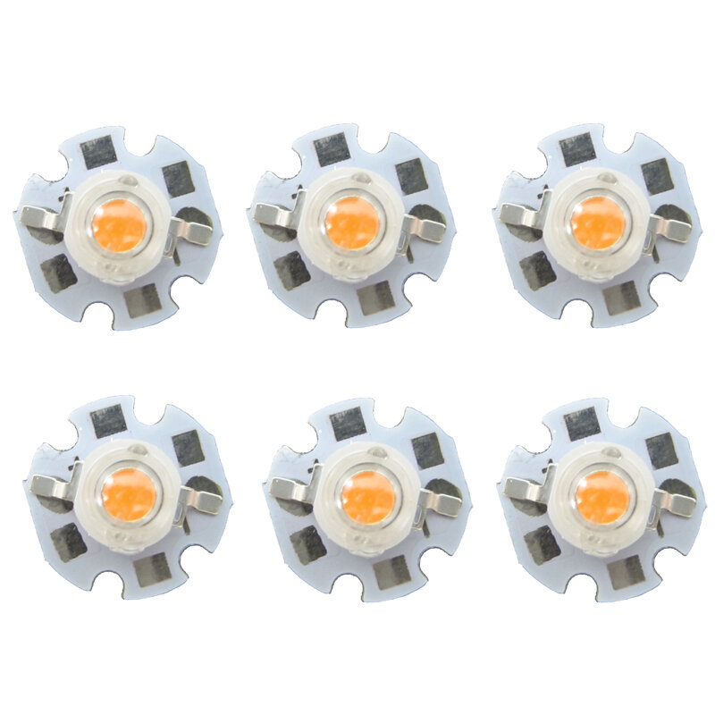 5 10 20 50 100pcs 1W 30mil 3W 45mil Full Spectrum Led Bead Plant Grow Diode Chip Light 400nm-840nm With 20mm or 16mm Star Base