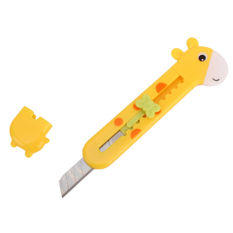Cuchillo de corte de papel con forma de jirafa pequeña, abridor de letras, cortador de caja, 1 unidad