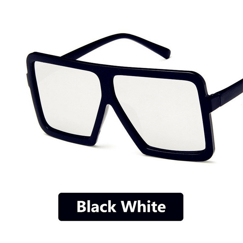 2020 Besar Persegi Kacamata Hitam Wanita Mewah Merek Fashion Flat Top Warna-warni Bening Lensa Berjemur Kacamata Vintage Pria Gafas Kacamata
