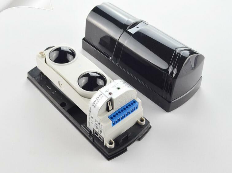 Outdoor Verdrahtete Led-anzeige Erkennung Abstand 100m Dual Beam Sensoren/Infrarot Doppel Strahl Sensor Umfang Detektor alarm barriere