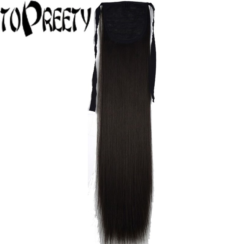Topreity ألياف الشعر الاصطناعية مقاومة للحرارة الشريط ذيل حصان الشعر التمديد 1006