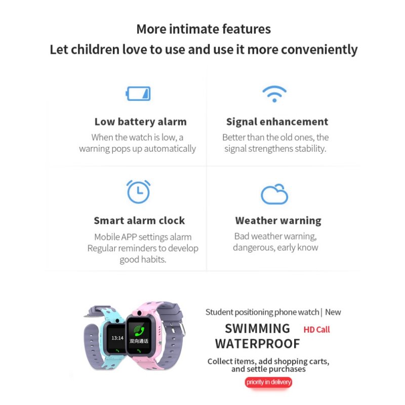 Relógio inteligente à prova dwaterproof água multifunções crianças relógio de pulso digital alarme do bebê com monitoramento remoto aniversário g