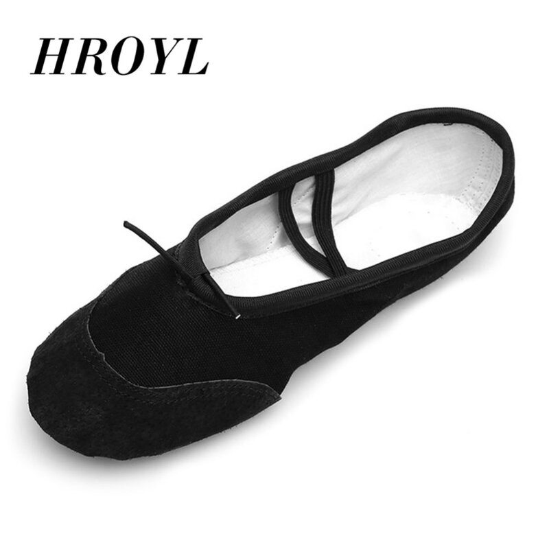 Zapatillas de Ballet transpirables con punta de cuero para niña y mujer, calzado de baile, cómodo y transpirable, suela dividida suave, gran oferta, alta calidad