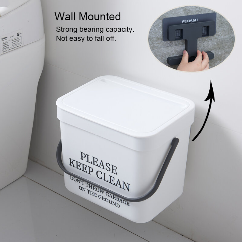7L salle de bains mural poubelle cuisine poubelle salon poubelle toilettes poubelles chambre poubelle Style nordique