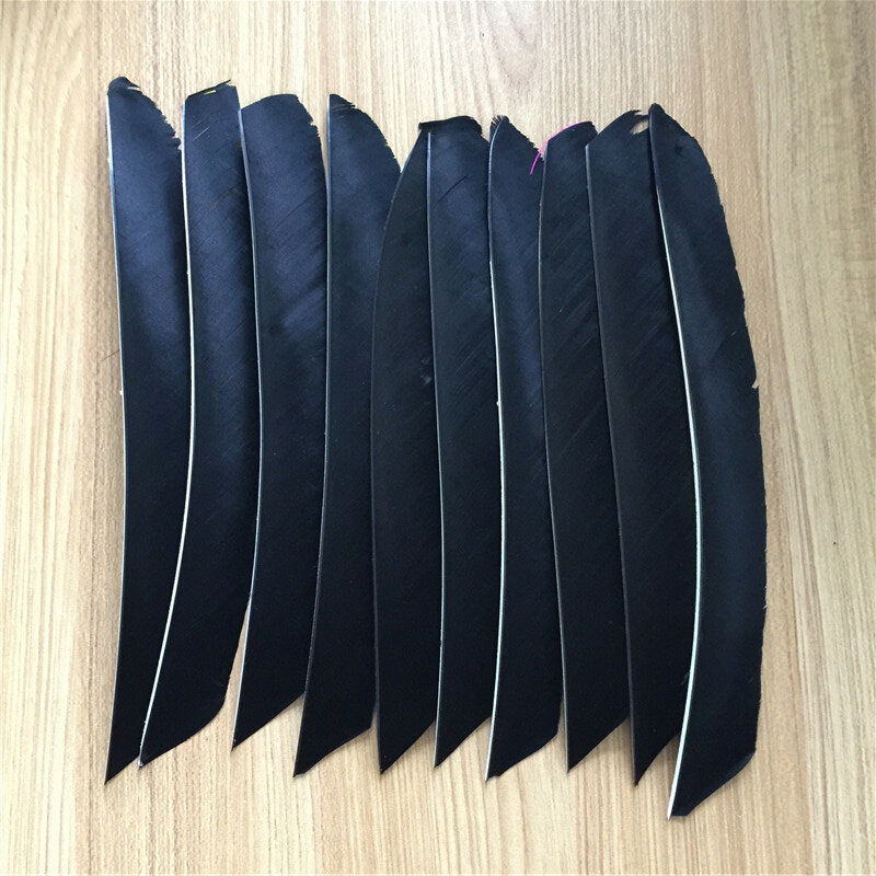 50 pcs สีดำความยาวจริงตุรกี Feather สำหรับยิงธนูการล่าสัตว์และการถ่ายภาพ Arrow Fletching สินค้าใหม่