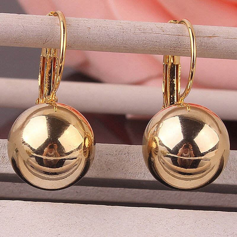 2019 mode Tropfen Ohrring Ball für Frauen Baumeln Luxus Design Gold-farbe Trendy Earing Schmuck Pendientes Mujer Moda (e0275)