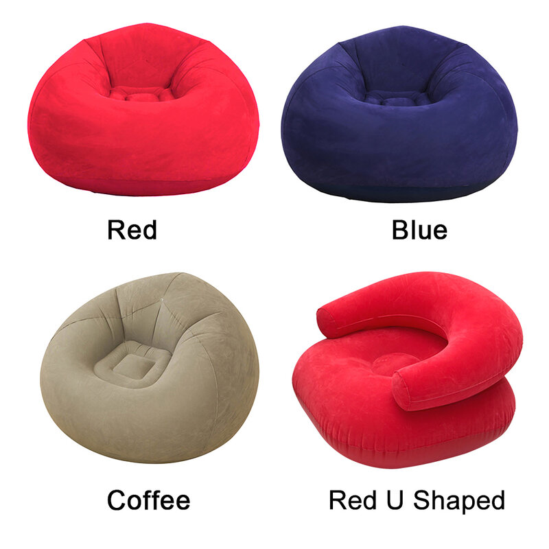 Sofá inflable Ultra suave para sala de estar, silla reclinable, cómoda, tumbona plegable para exteriores