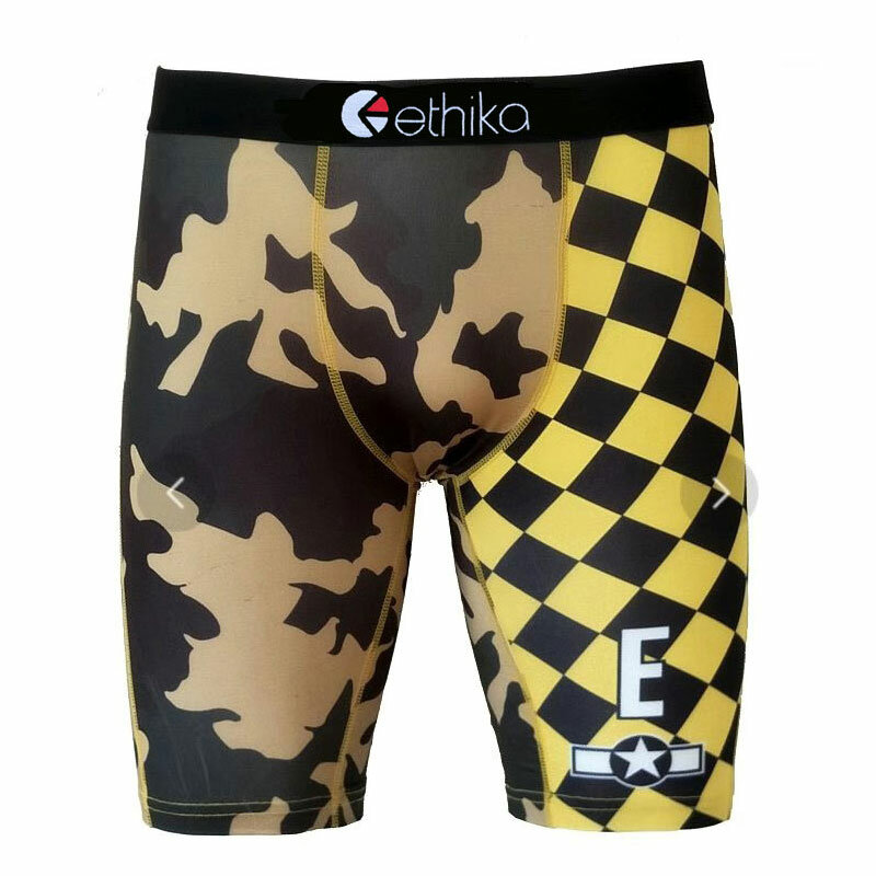 Ethika na moda dos homens novos produtos quente camuflagem boxer shorts ethika respirável apertado encaixe calças esportivas roupa interior