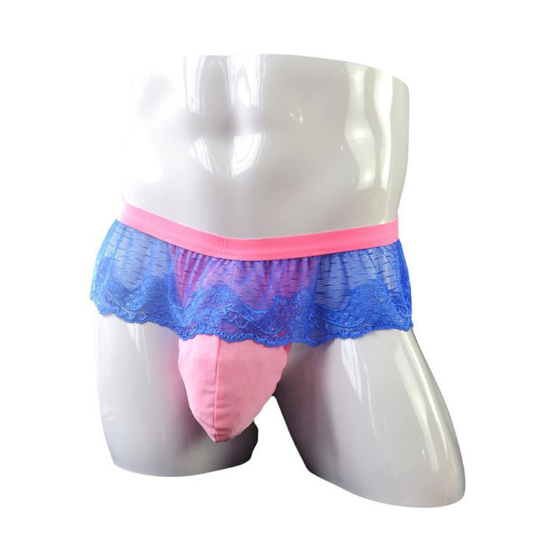 Traspirante mens sexy del sacchetto della cock calze di pizzo g strings biancheria intima trasparente colorato per gli adulti lingerie mutande