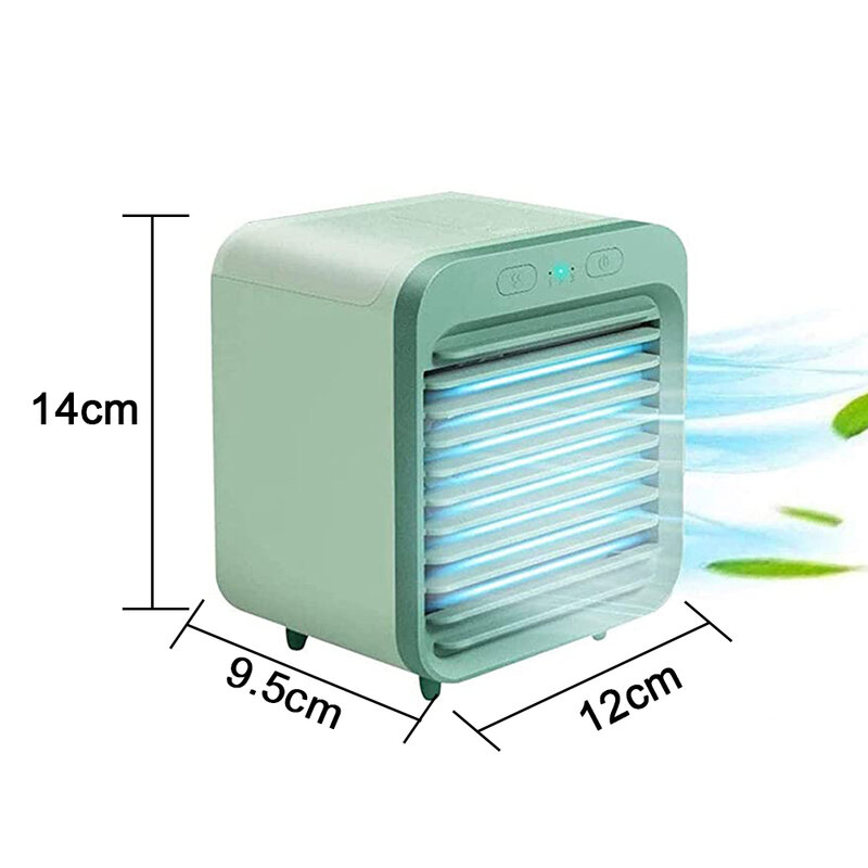Rechargeable Desk Fan Home Mini Air Conditioner Portable Air Cooler USB Personal Space Cooler Water-Cooled Fan Air Cooling Fan