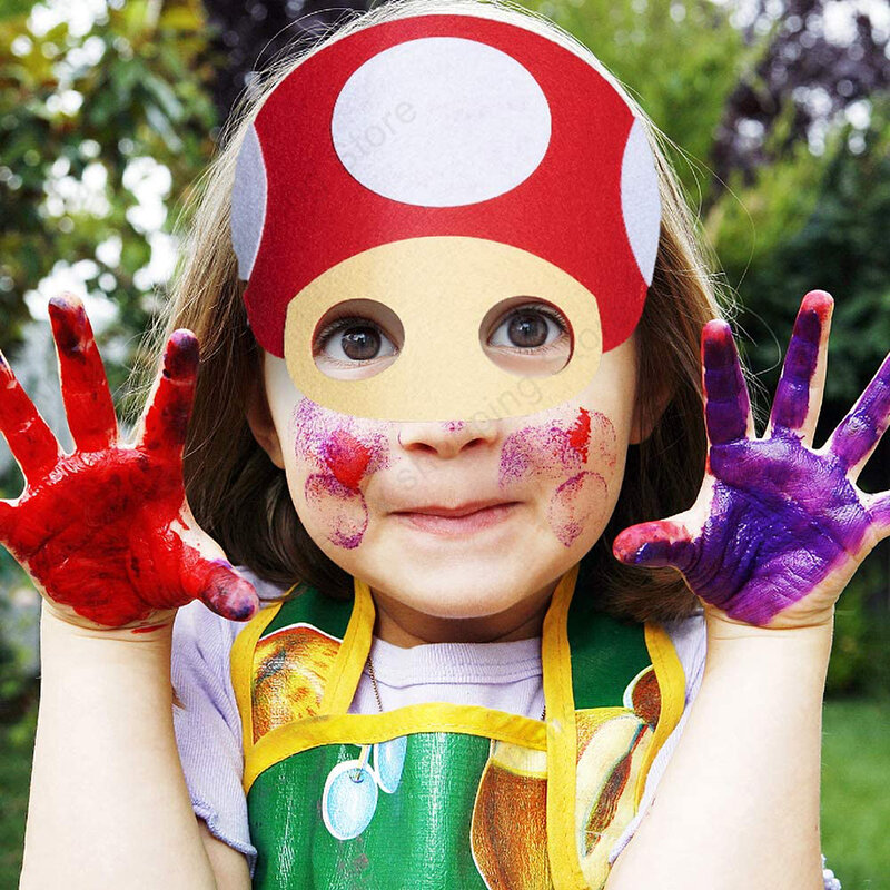 Super Mario Bros Luigi Yoshi Peach Bowser cosplay maschera per feste per  bambini decorazione per feste di compleanno ornamenti di Halloween regali /  Action Figure del Giocattolo & 1