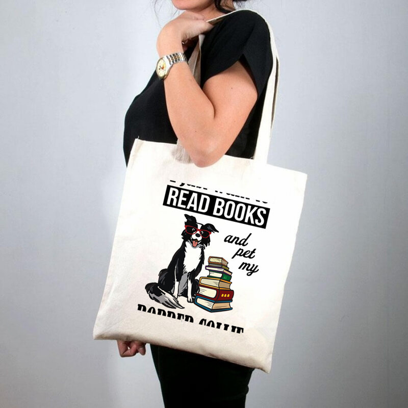 2021 المتسوق العظام و علم النبات حقيبة يد مطبوعة المرأة Harajuku المتسوق حقيبة يد فتاة الكتف حقيبة تسوق سيدة حقيبة قماش قنب