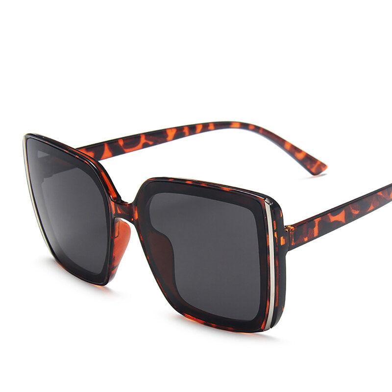 Bohosco – lunettes de soleil surdimensionnées pour femmes, à la mode, Sexy, grande monture, lentille transparente, miroir, UV400