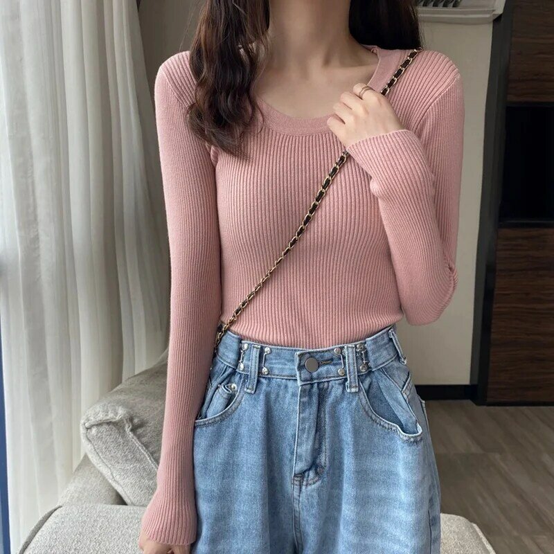 CMAZ 2021 Autumn Winte Sweater Women Tops Knitted Pullover Korean Style Cardigan Soft Warm Pull Thick Outwear