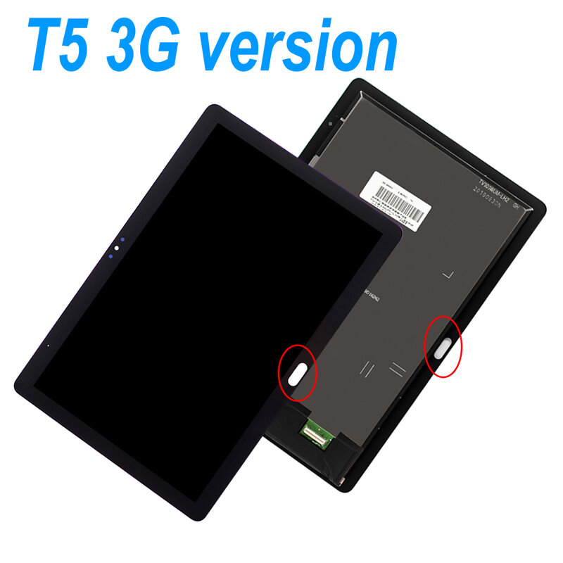Original LCD Display Touch Screen Digitizer Assembly Frame, Huawei MediaPad T5, AGS2-L09, AGS2-W09, AGS2-L03, 10.1"