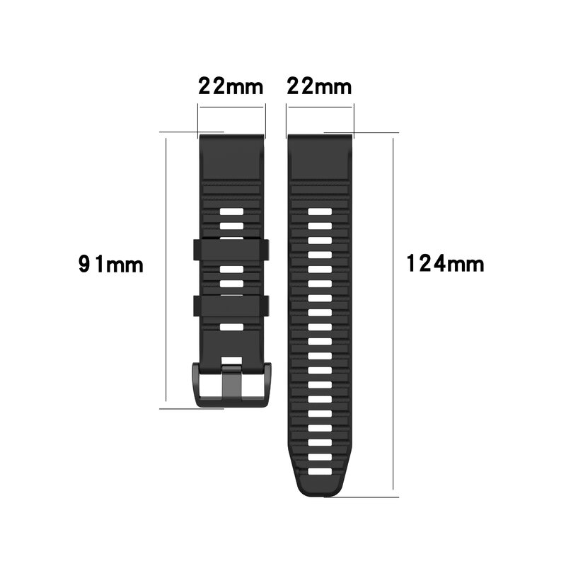 Garmin Fenix 6X 6X Pro 5X 3 용 26mm 22mm Quick Fit Watchband Garmin Fenix 6 6 Pro 5 5 Plus 용 3HR 실리콘 Easyfit 손목 밴드