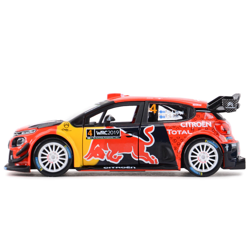 Bburago-Modèle réduit de voiture à collectionner Monte Carlo, échelle 1:32, moulé sous pression, en cristal, C3 WRC, 2019