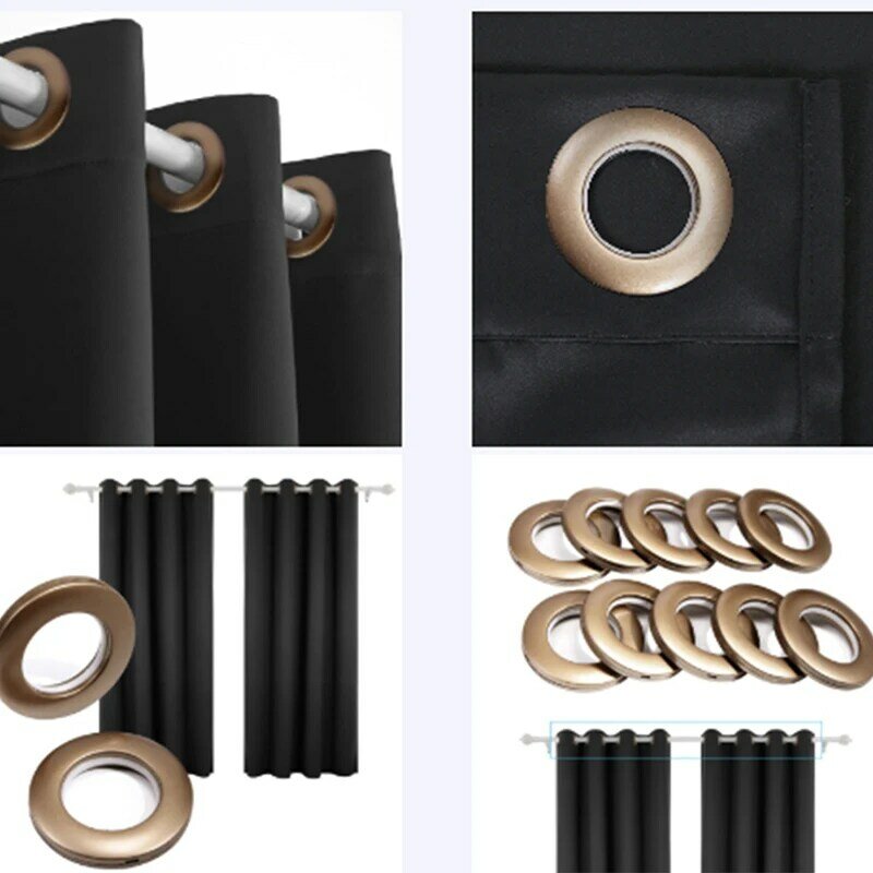 ABS material box perforated ring double-sided non-word high quality curtain Roman ring nano silencing ring