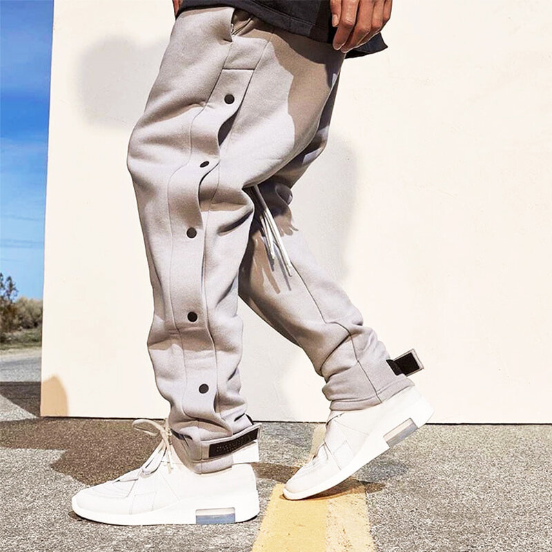 Jogging dos homens de grandes dimensões moda calças quentes ampla esportes jogging cinza inverno solto perna casual baggy hip hop masculino algodão calças
