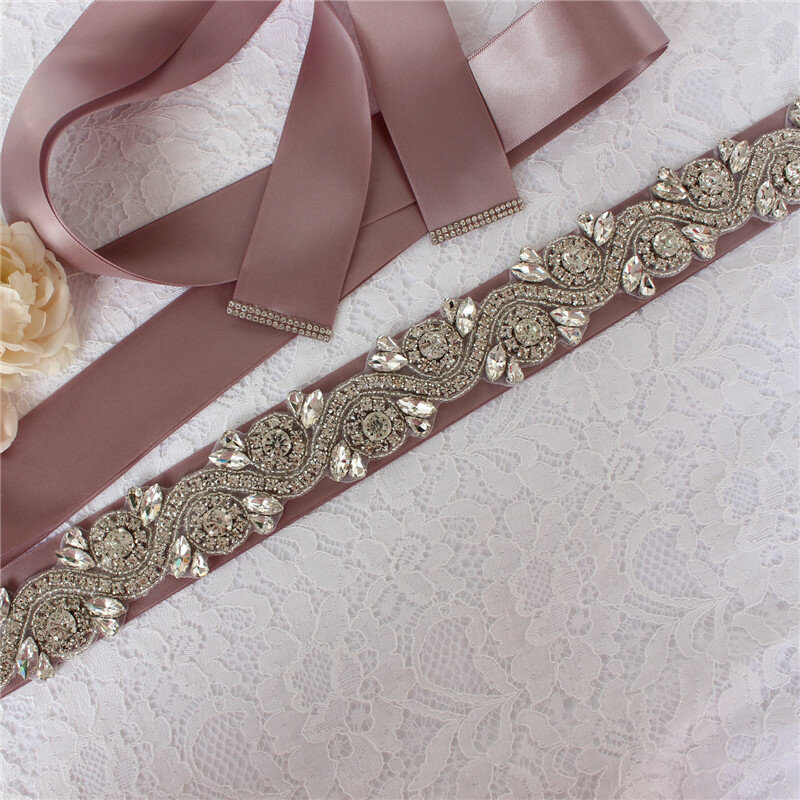 Vestido de casamento de diamante, cinto de vestido de casamento de cristal de prata e vestido de casamento de diamante feminino