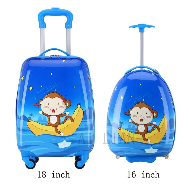 Nowe dzieci rolling bagaż Cartoon zwierząt bagaż na kółkach torba podróżna carry on walizka kółka obrotowe dzieci kabina walizka