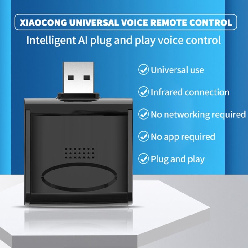 Controlador de voz infrarrojo inteligente con interfaz USB, Control remoto Universal Wifi, controlador inteligente para sala de estar