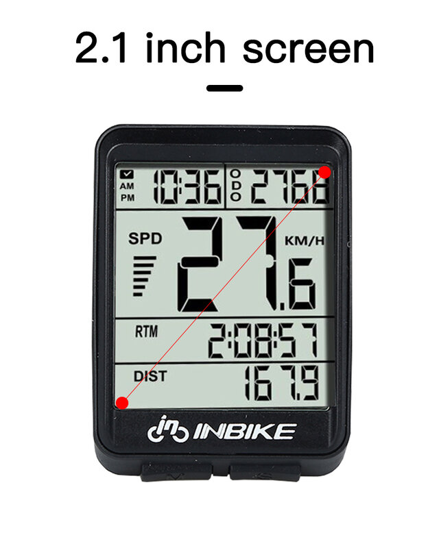 INBIKE Waterproof Bicycle Computer Wireless And Wired MTB LED Digital Rate Bike Cycling Odometer Stopwatch Speedometer Watch