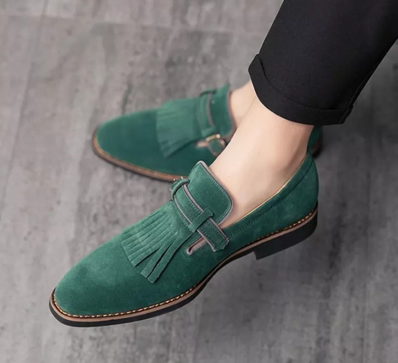 Men Shoes New Fashion High Quality suede Leather Tassel Shoe Handmade Casual Formal Stylish Loafers Shoe Zapatos De Hombre 4M986