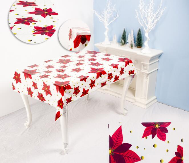 1 pc impermeável pvc toalha de mesa de natal impresso retangular descartável pano de mesa transparente capa de mesa esteiras cozinha qa 273