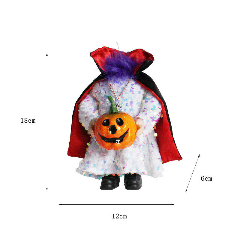 Muñeca de calabaza sin cabeza para Halloween, muñeco sin rostro creativo para decoración del hogar, adornos de escritorio, decoraciones de Halloween para el hogar, novedad de 2021