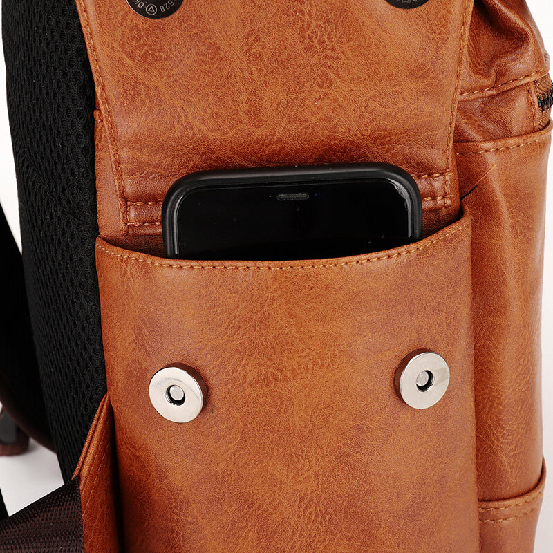 YILIAN moda rozrywka starszy skórzany plecak dla mężczyzn o dużej pojemności komputer biznesu wielofunkcyjne ramiona