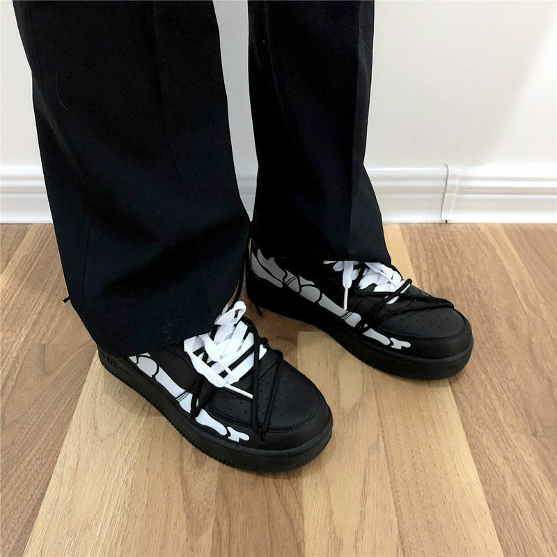 รองเท้าผ้าใบผู้หญิง Kawaii รองเท้าแพลตฟอร์มรองเท้าแฟชั่น Casual กีฬา Harajuku Vulcanized Black Chunky กีฬา Dropshipping