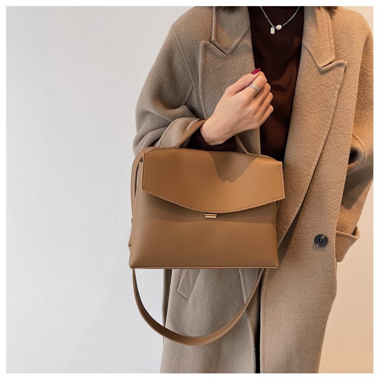 Sac Baguette en cuir pour femmes, sac à bandoulière de luxe de styliste, Simple, à la mode, sous les bras, poignée supérieure, 2021