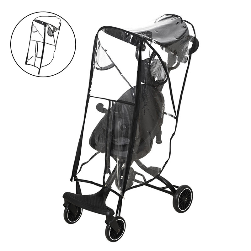 Capa de chuva para carrinho de bebê à prova de vento protege contra poeira e vento
