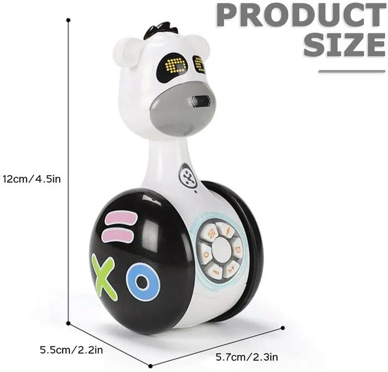 Roly-poly-sonajeros con luz LED para bebé, Juguete Musical con sonido para niños pequeños, Wobbler