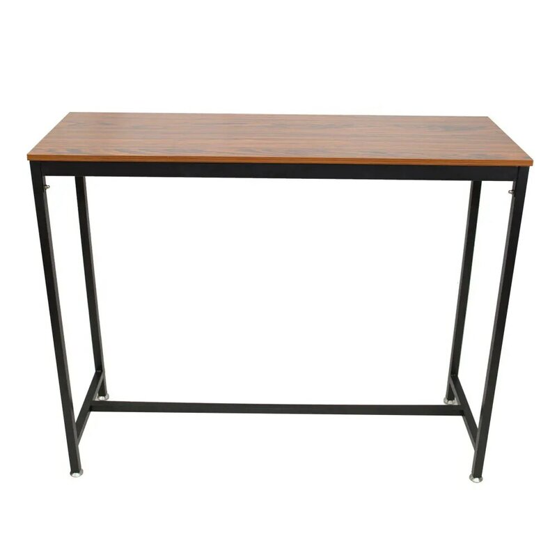 Table rectangulaire en bois avec cadre en métal, bar de Pub, Table Vintage pour le bureau et la maison